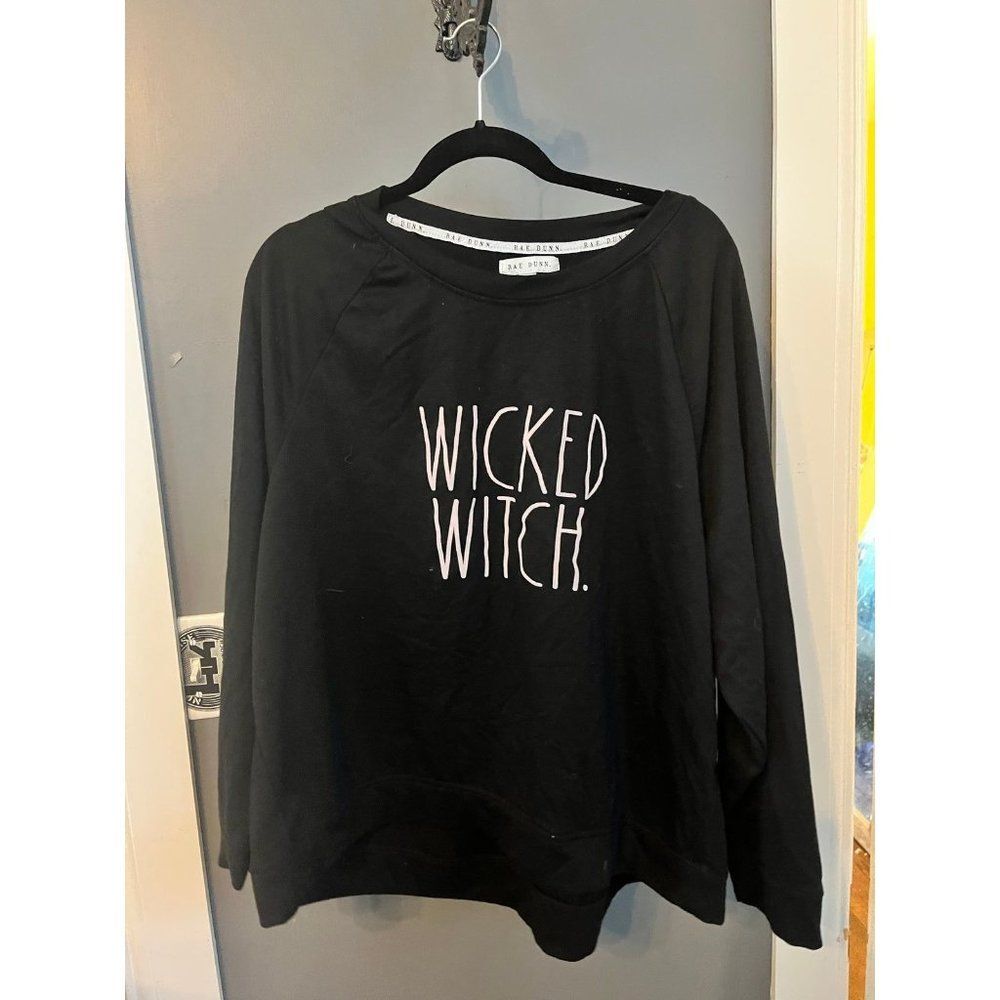 Rae dunn Wicked Witch 3x black Long sleeve shirt Halloween